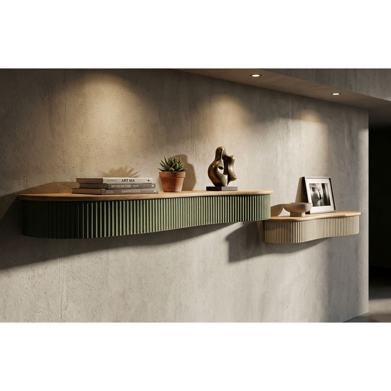 Mensole Frankfurt Coppia cm 86x18x12-65x16x12