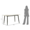 Tavolo Da Pranzo Josh cm 138x78x76