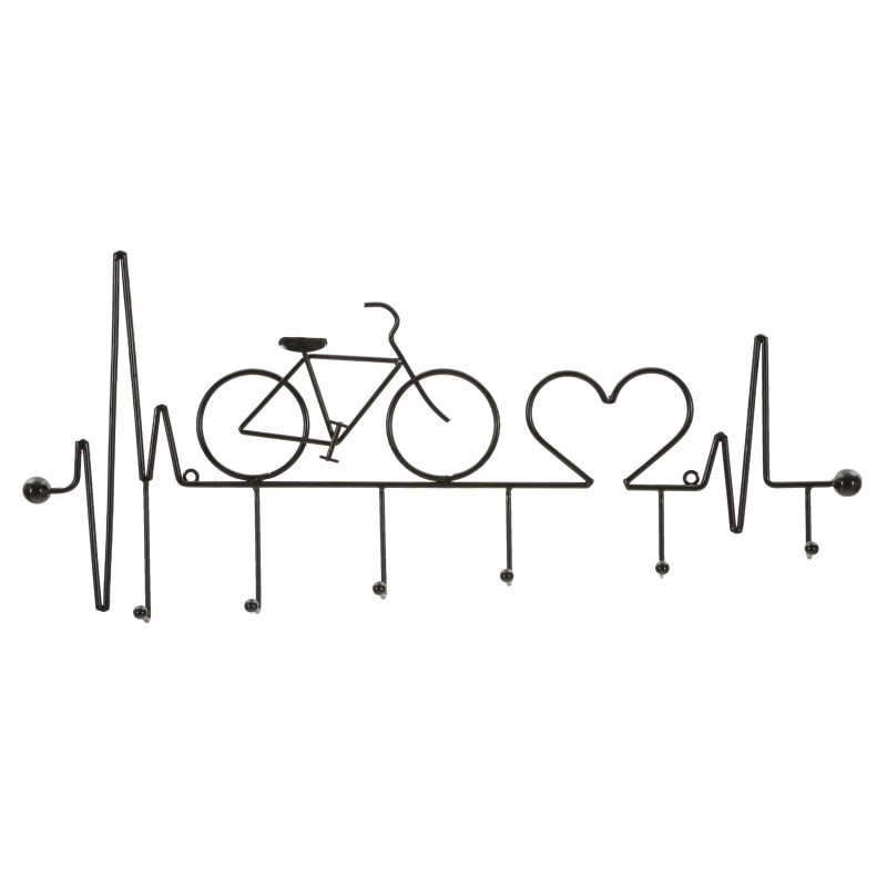 Apporta Abiti Da Muro Bicicletta Nero cm 59x3,2x26,5
