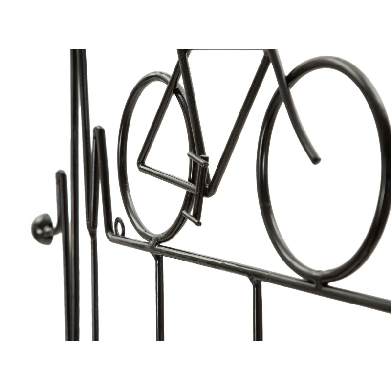 Apporta Abiti Da Muro Bicicletta Nero cm 59x3,2x26,5