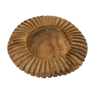 Zoom Set Tasche Geris In Teak Riciclato cm ø 35x7 (pezzi Unici - Non Ripiani In Serie)