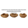 Set Tasche Geris In Teak Ric. cm ø 19x8 (pezzi Unici - Non Ripiani In Serie)