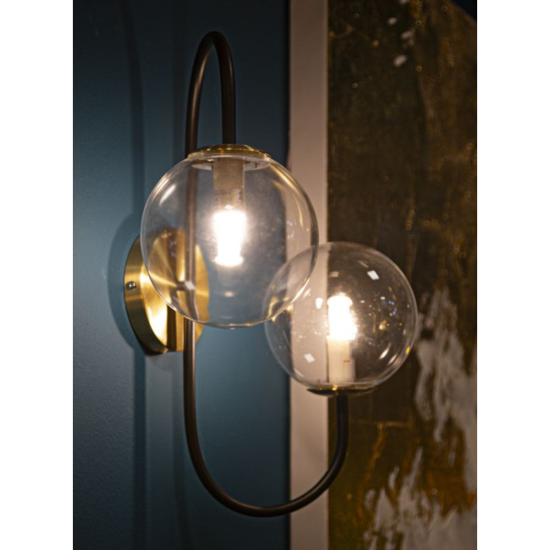 Lampadelle A Da Muro Iron Black cm 36x24x45