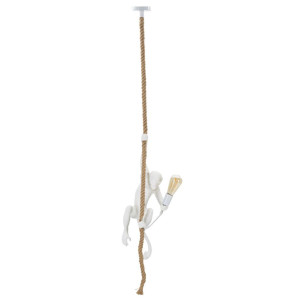 Lampadelle Ario Monkey Bianco cm ø 27x32x60