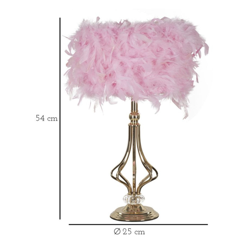 Lampadelle A Da Tavolo Tarty Rosa cm ø 25x54