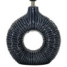 Lampadelle A Da Tavolo Seta Blu cm 28,5x15x43
