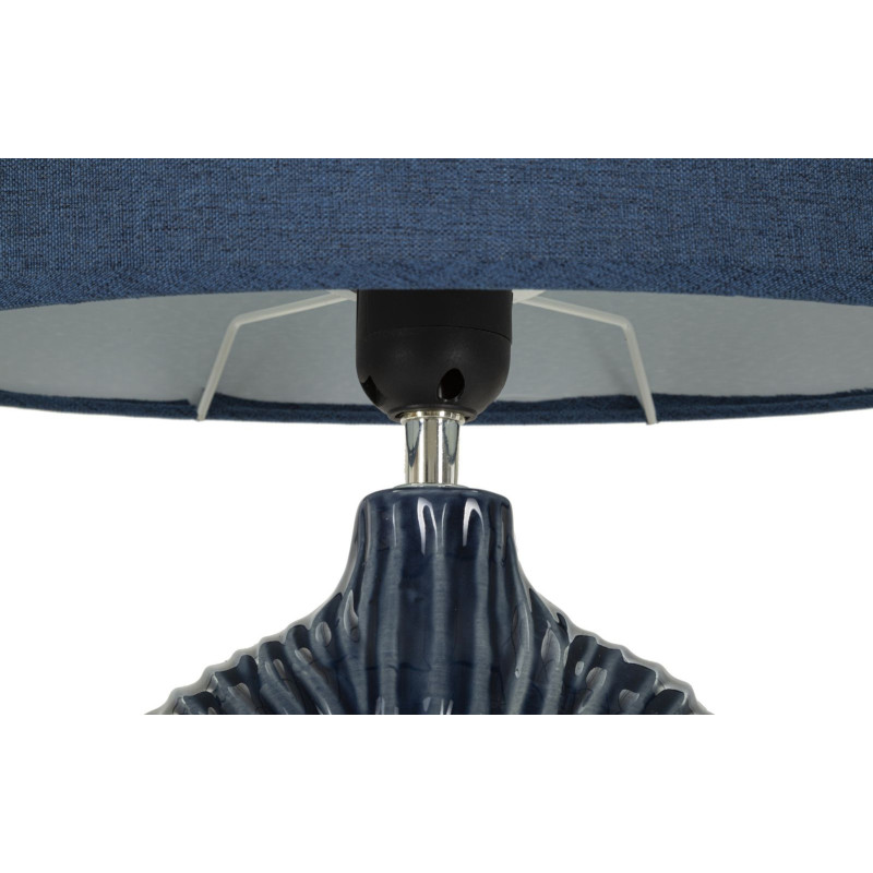 Lampadelle A Da Tavolo Seta Blu cm 28,5x15x43