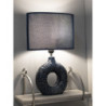 Lampadelle A Da Tavolo Seta Blu cm 28,5x15x43
