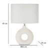 Lampadelle A Da Tavolo Seta Bianca cm 28,5x15x43