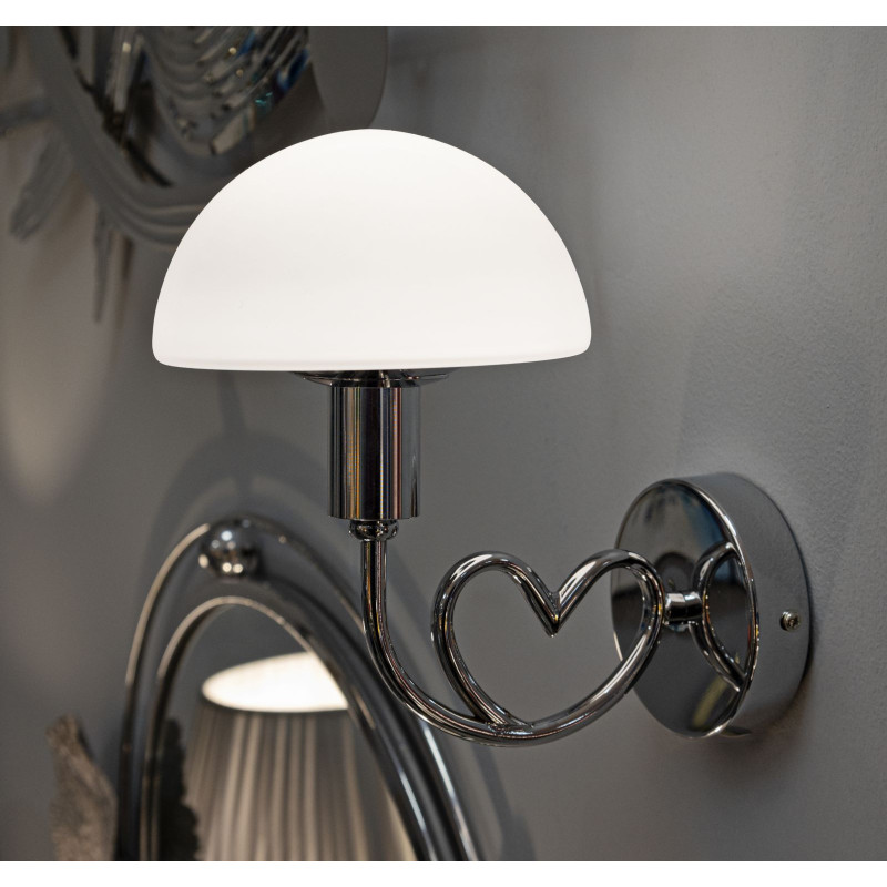Lampadelle A Da Muro Lovy Silver cm 23x15x22
