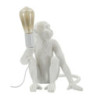 Lampadelle A Da Tavolo Monkey Seduta Bianca cm 33x33x32