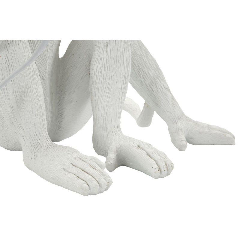 Lampadelle A Da Tavolo Monkey Seduta Bianca cm 33x33x32