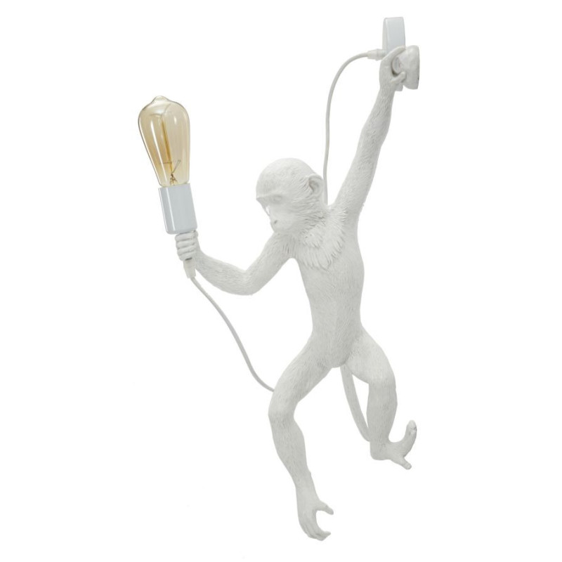 Lampadelle A Da Muro Monkey Bianca cm 32x32x64