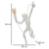 Lampadelle A Da Muro Monkey Bianca cm 32x32x64
