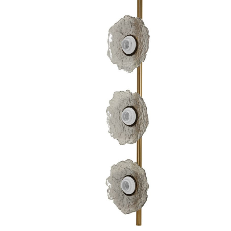 Lampadelle Ario Emily Verticale Vetro Grigio cm 15x16x110