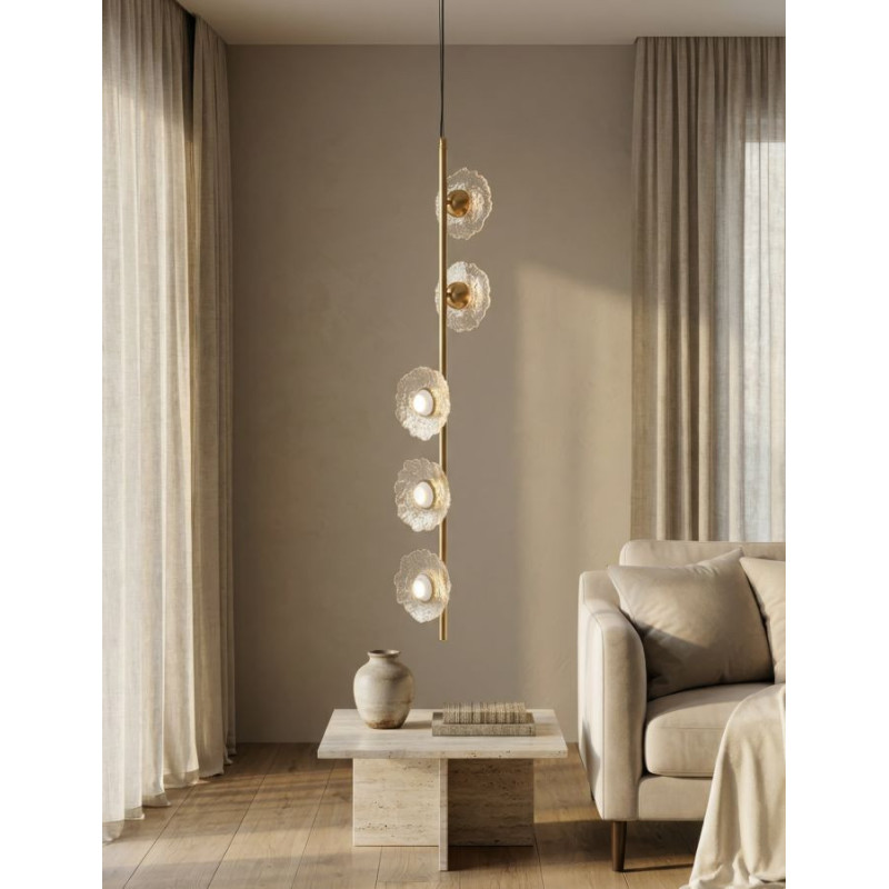 Lampadelle Ario Emily Verticale Vetro Trasparente cm 15x16x110