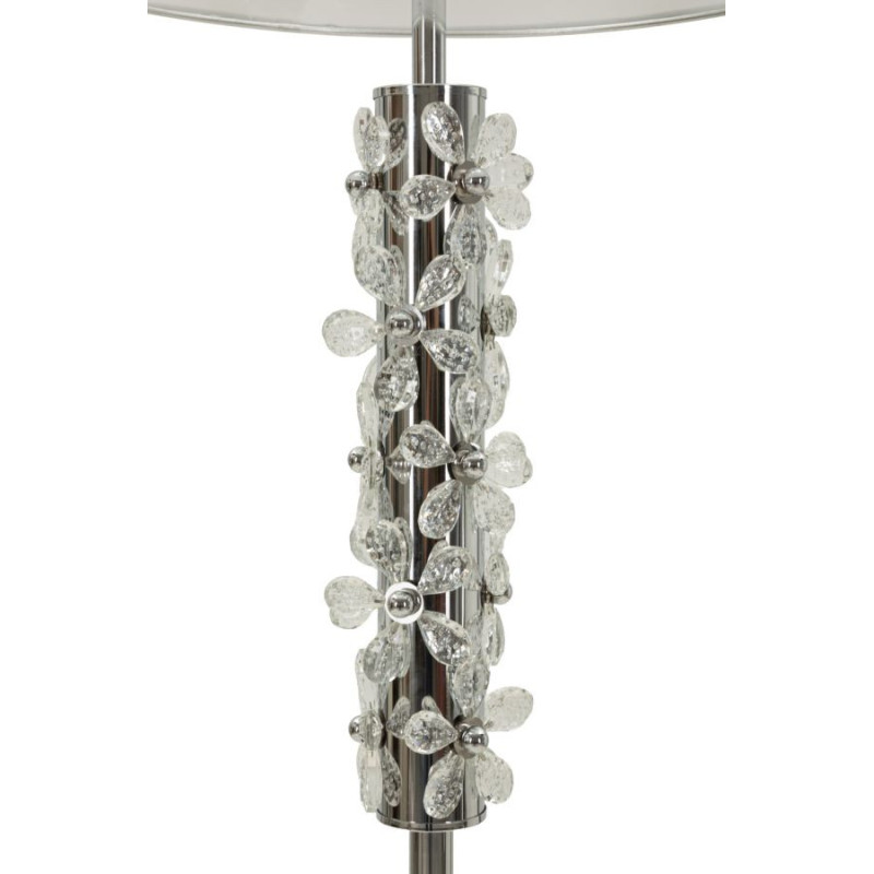Lampadelle A Da Tavolo Silver Flower cm ø 35x74