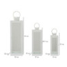 Lanterne White Set 3 Pz cm 22x22x66-18x18x49,5-14x14x39