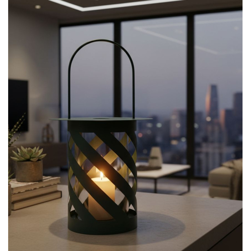 Lanterna Saturno Ottanio Twist cm ø 23x43