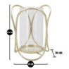 Porta Cand Glox Gold cm ø 16x21,5