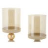 Porta Cand Glassy Crema Set 2 Pz cm ø 10x32-10x36