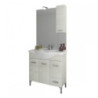 Mobile bagno Bolsena 85 con specchio bianco rovere