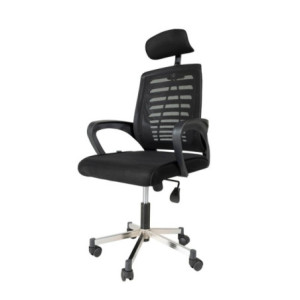 Zoom Sedia ufficio tessuto microforato nera Kizi