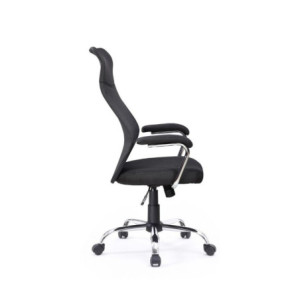 Zoom Poltrona da ufficio Valchiria tessuto nero e grigio