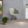 Poltrona Shell-P grigio cemento set 4 pezzi