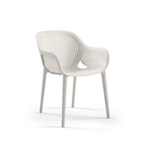 Zoom Poltrona design Atra grigio bianco set 4 pezzi