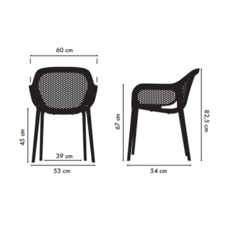 Poltrona design Atra caffè beige set 4 pezzi