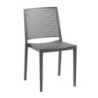 Sedia Grid polipropilene grigio set 4 pezzi