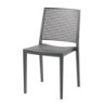 Sedia Grid polipropilene grigio set 4 pezzi