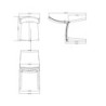Sedia Curtis polipropilene corda design ergonomico set 4 pezzi