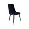Sedia da pranzo Akustik Simphony velluto nero set 2 pezzi