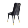 Sedia da pranzo Akustik Simphony velluto nero set 2 pezzi