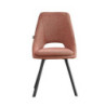 Sedia imbottita Blauss in tessuto salmone set 2 pezzi