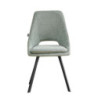 Sedia imbottita Blauss in tessuto verde set 2 pezzi