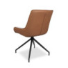 Sedia da pranzo Agora grigio chiaro con schienale in ecopelle aragosta e gambe nere con base fissa set 2 pezzi