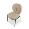 Sedia da pranzo Sirio tessuto teddy beige set 2 pezzi