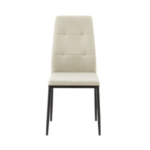 Zoom Sedia da pranzo Adara in tessuto beige set 4 pezzi