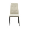 Sedia da pranzo Adara in tessuto beige set 4 pezzi