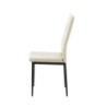 Sedia da pranzo Adara in tessuto beige set 4 pezzi
