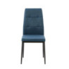 Sedia da pranzo Adara in tessuto blu set 4 pezzi