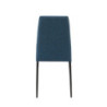 Sedia da pranzo Adara in tessuto blu set 4 pezzi