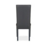 Sedia Nancy in ecopelle grigia antracite con gambe in tinta 2 pezzi