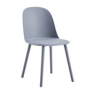 Zoom Set di 4 Sedie Opale in polipropilene 55.5x44xH80 cm colore grigio scuro set 4 pezzi
