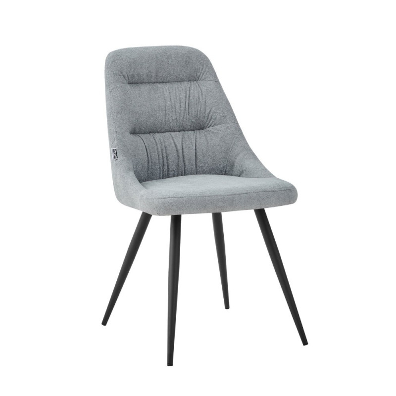 Sedia imbottita Cascade in tessuto colore grigio chiaro set 2 pezzi