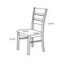 Sedia in legno Lisa colore bianco laccato opaco H 99x46x54.5 cm. set 2 pezzi