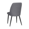 Sedia Vika in tessuto Nordic 15 grigio con piedini neri set 4 pezzi